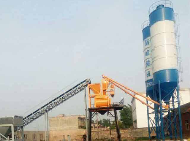 construction site of 60m3/h Concrete Batching Plant