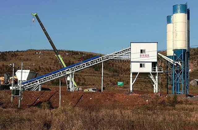 90m3/h Concrete Batching Plant is being built