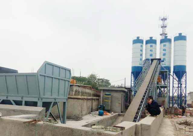 120m3/h Concrete Batching Plant is built in Singapore City